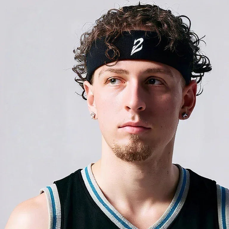 basketball headband in black