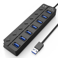 Seven-Port USB 3.0 Hub and Splitter for Computers