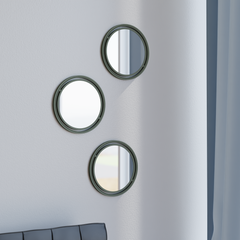 SET OF 3 GLOBE Mirror
